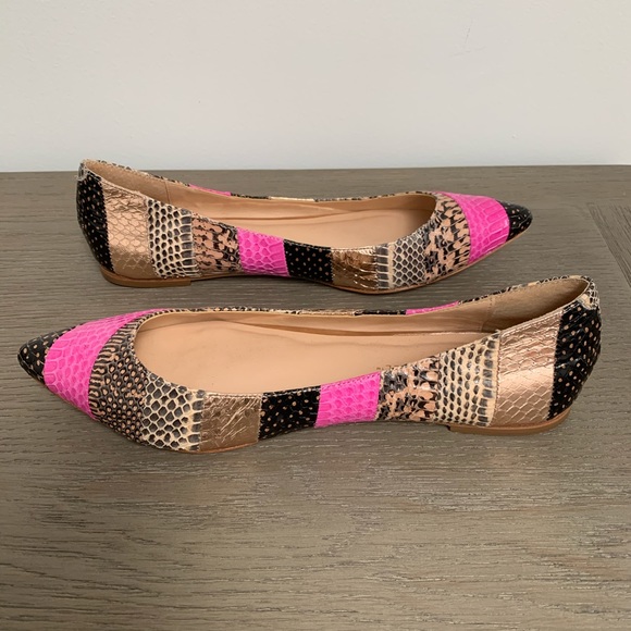 Loeffler Randall metallic snake print flats - Picture 5 of 5